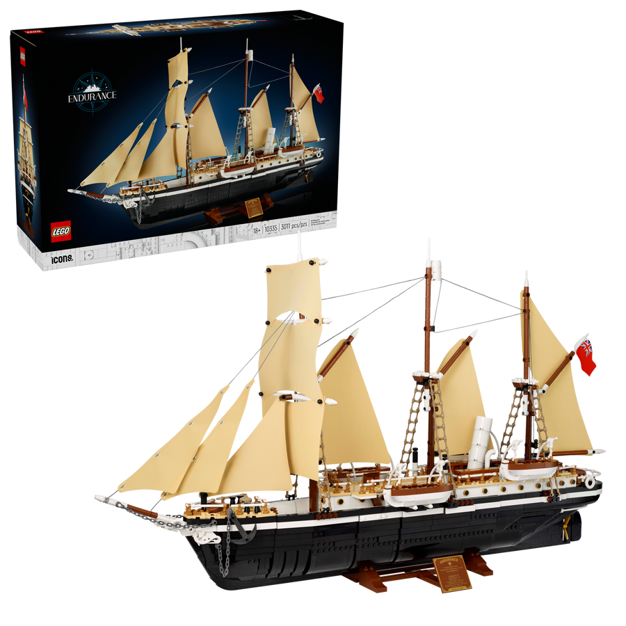 LEGO Icons 10335 The Endurance, box and built model