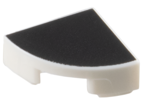 LEGO 25269pb035 - Tile, Round 1 x 1 Quarter with Black Surface Pattern