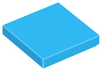 LEGO 3068 Tile 2 x 2 in Dark Azure - Authentic LEGO Part