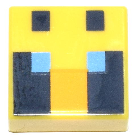 LEGO 3070pb201 - Tile 1 x 1 with Passive Bee Eyes Minecraft Pixelated Pattern
