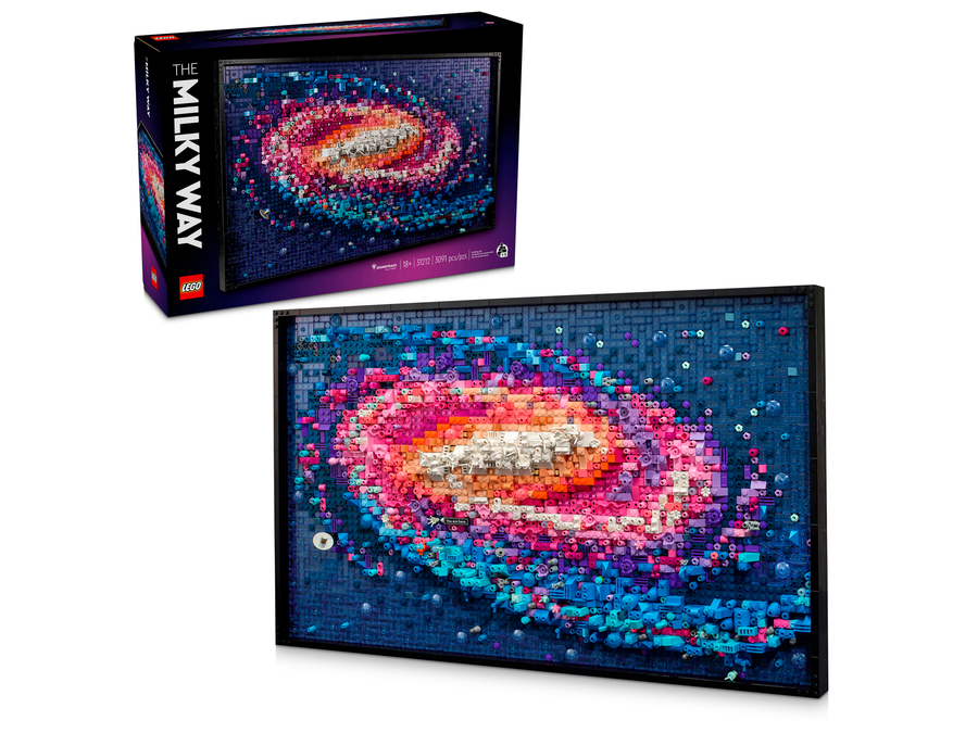 LEGO Art 31212 The Milky Way Galaxy, box and built artwork