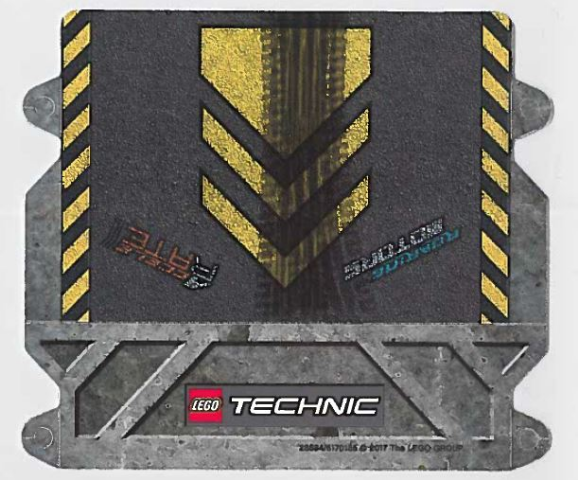 LEGO 42058ppr01 - Paper Cardboard Ramp with Yellow Curbs and Chevrons Pattern for Set 42058 - (28884/6170185)