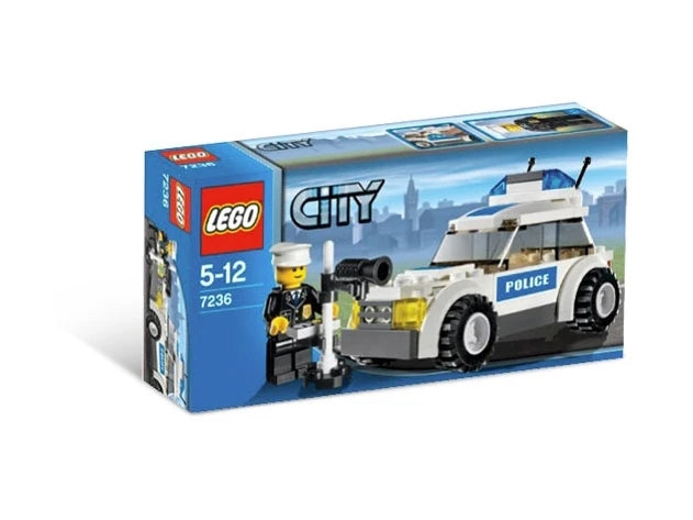 LEGO City 7236 - Politieauto - Zwart/Groene Stickerversie