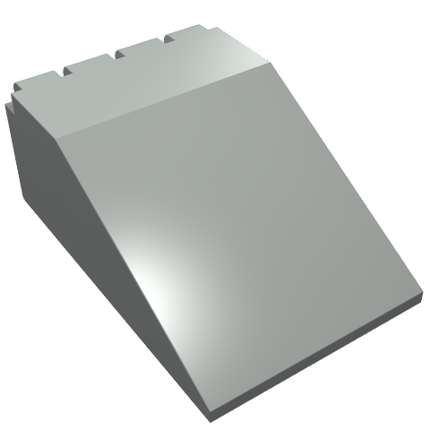 LEGO 4474 Windscreen 6 x 4 x 2 Canopy in Light Gray - Authentic LEGO Part