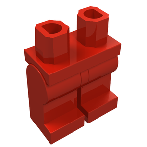 LEGO 970c00 Hips and Legs Plain in Red - Authentic LEGO Part