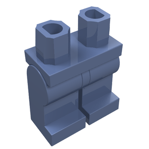 LEGO 970c00 Hips and Legs Plain in Sand Blue - Authentic LEGO Part