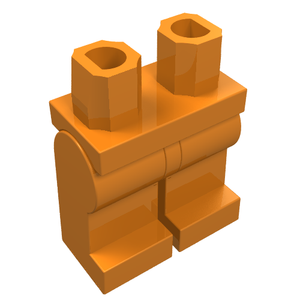 LEGO 970c00 Hips and Legs Plain in Orange - Authentic LEGO Part