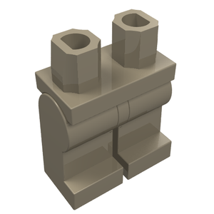 LEGO 970c00 Hips and Legs Plain in Dark Tan - Authentic LEGO Part