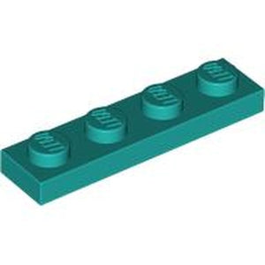 LEGO 3710 Plate 1 x 4 in Dark Turquoise - Authentic LEGO Part