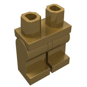 LEGO 970c00 Hips and Legs Plain in Pearl Gold - Authentic LEGO Part