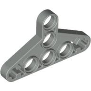LEGO 2905 Technic, Liftarm, Modified Triangle Thin 3 x 5 with Full Supports in Light Gray - Authentic LEGO Part