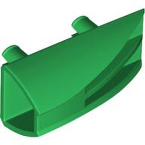 LEGO 30647 Vehicle, Fairing 1 x 4 Side Flaring Intake with 2 Pins in Green - Authentic LEGO Part