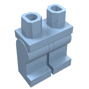 LEGO 970c00 Hips and Legs Plain in Bright Light Blue - Authentic LEGO Part