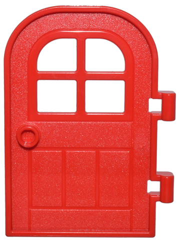 LEGO 5257 - Door 1 x 4 x 6 Curved Top with Window with 4 Panes and Stud Handle, Reinforced Edge