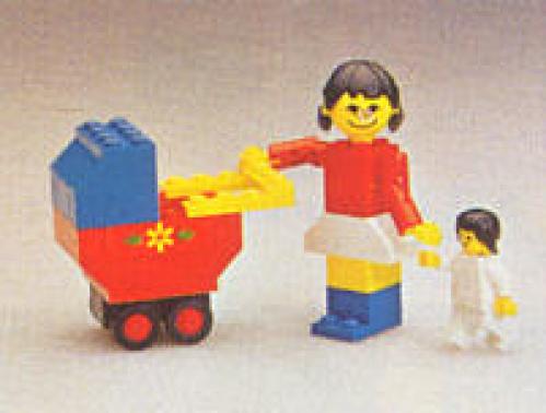 LEGO Building Set with People 208 - Moeder met Kinderwagen Met instructies - Zonder doos