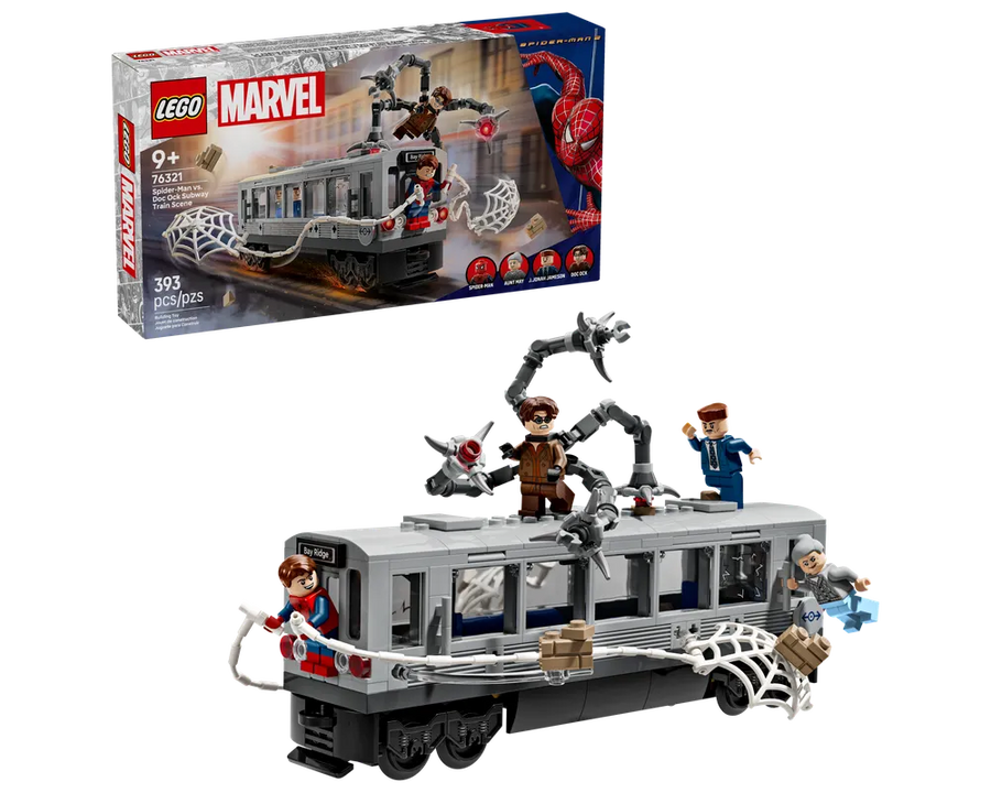 LEGO Super Heroes 76321 - Spider-Man vs. Doc Ock Subway Train Scene - Authentic LEGO Set Main Image