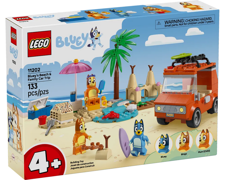 LEGO Bluey 11202 - Bluey’s Beach & Family Car Trip - Authentic LEGO Set Main Image