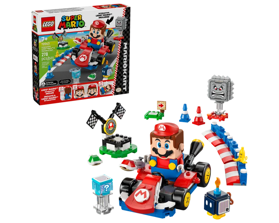 LEGO Super Mario 72043 - Interactive LEGO Mario & Standard Kart - Authentic LEGO Set Main Image