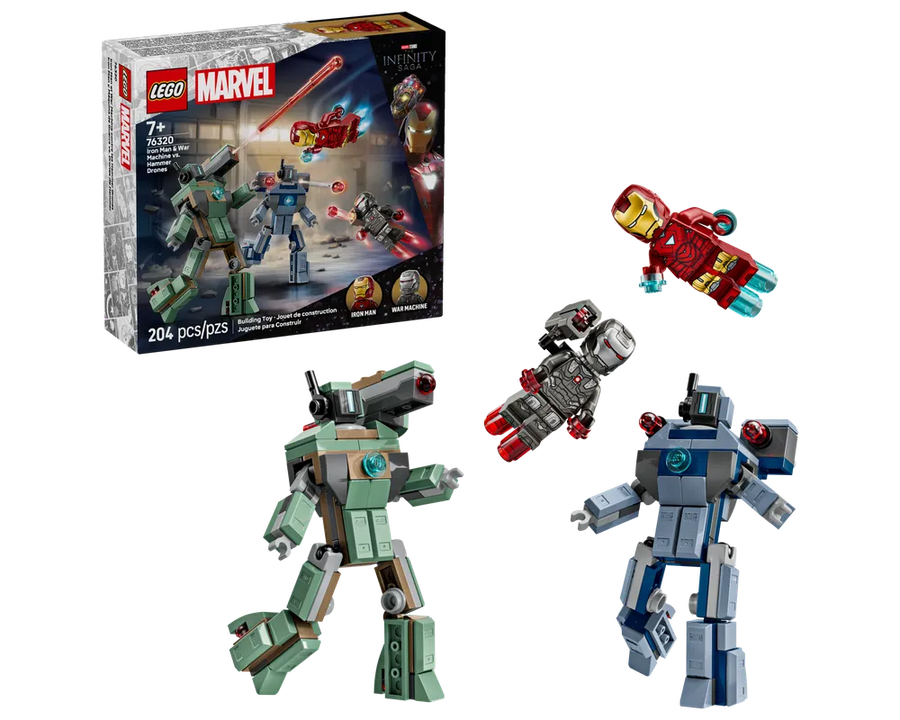 LEGO Super Heroes 76320 - Iron Man & War Machine vs. Hammer Drones