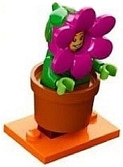 LEGO Collectible Minifigures col18-14 - col18 Bloempot Meisje, Serie 18 (Complete Set met Standaard en Accessoires)