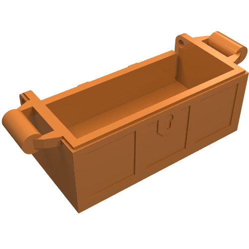 LEGO 4738b - Container, Treasure Chest Bottom with No Slots in Back