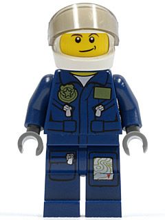 LEGO Minifigure cty0359 - Politie - LEGO City Undercover Elite Politie Helikopterpiloot
