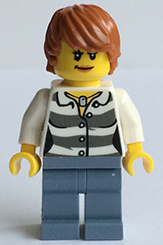 LEGO Minifigure cty0514 - Swamp Police - Crook Female with Dark Orange Hair