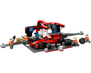 LEGO City 60443 - F1 Pit Stop & Pit Crew with Ferrari Car - Authentic LEGO Set Image 3