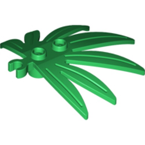 LEGO 10884 - Plantenbladeren 6 x 5 Zwaardblad met Open O Clip Dik