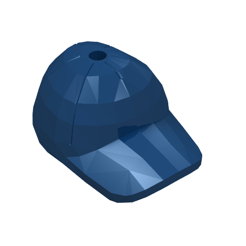 LEGO 11303 - Minifigure, Headgear Cap - Short Curved Bill with Seams and Hole on Top
