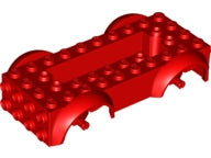 LEGO 11650c01 - Vehicle, Base 5 x 10 x 2 1/2 with Mudguards and 2 x 6 Recessed Center with 3 Holes with (Same Color) Wheels Holders Attached