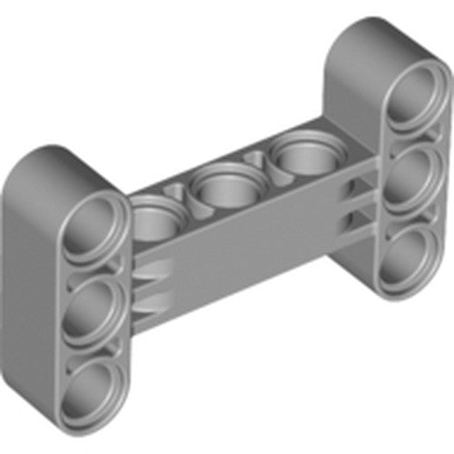 LEGO 14720 - Light Bluish Gray Technic, Liftarm, Modified H-Shape Thick 3 x 5 Perpendicular