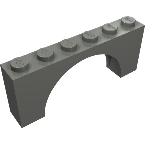 LEGO 15254 - Arch 1 x 6 x 2 - Medium Thick Top without Reinforced Underside