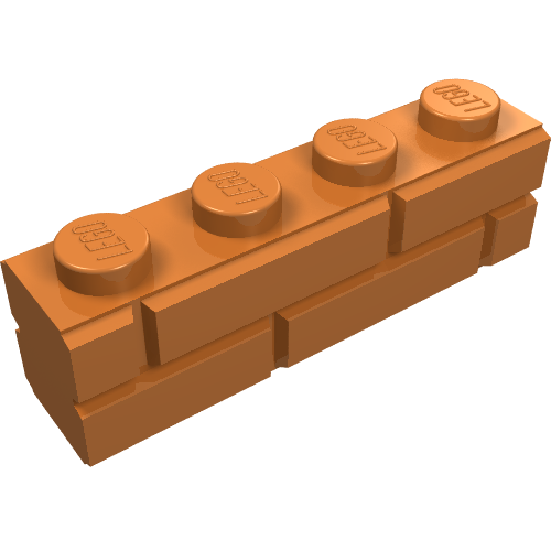 LEGO 15533 - Aangepaste steen 1 x 4 met Masonry Profile