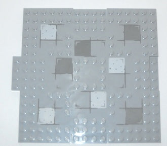LEGO 15623pb001 - Aangepaste steen 16 x 16 x 2/3 met 1 x 4 inkepingen en 1 x 4 plaat met stenen patroon