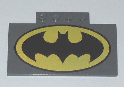 LEGO 15625pb001 - Helling, gebogen 5 x 8 x 2/3 met 4 studs en Batman-logo patroon
