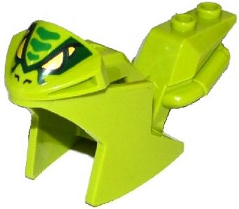 LEGO 18895pb06 - Motorfiets kuip, race (sport) motor met slangenkop patroon