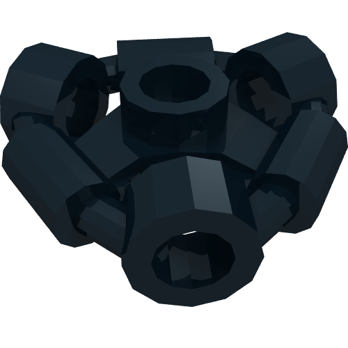 LEGO 20612 - Minifiguur, Wapenhouder Ring met 3 Stangen en 3 Stang Gaten (Ninjago Aeroblade Center) - Holle Stud