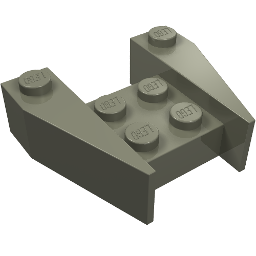 LEGO 2399 - Wig 3 1/2 x 4 zonder Stud Notches