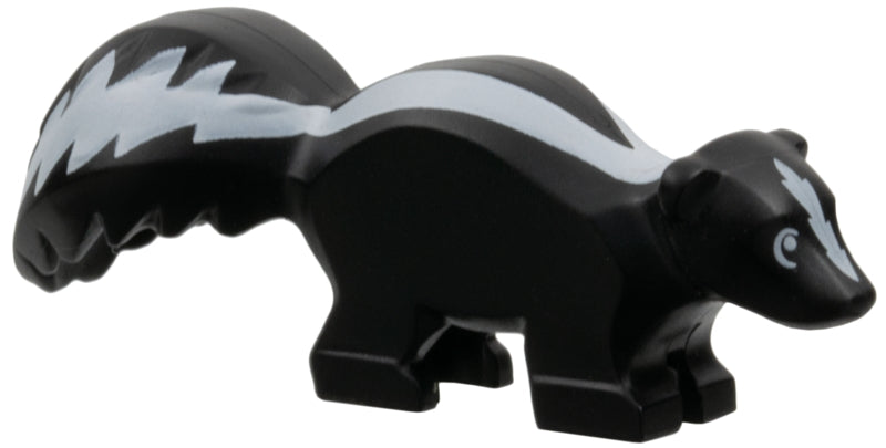 LEGO 24066pb01 - Stinkdier met witte markeringen patroon