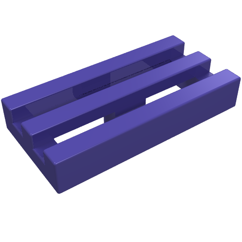 LEGO 2412b - Aangepaste tegel 1 x 2 Grille met onderste groef