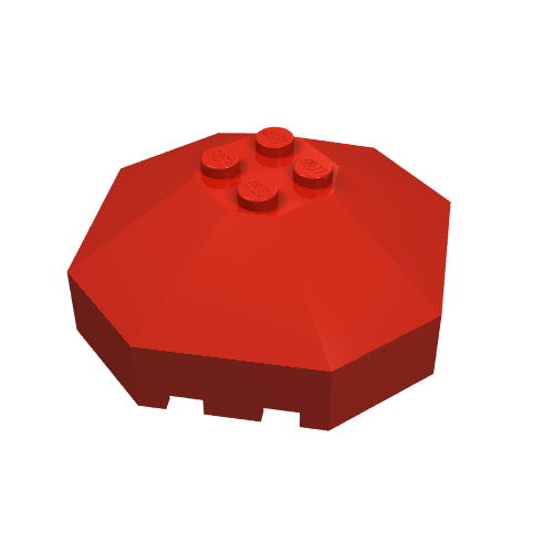 LEGO 2418a - Windscreen 6 x 6 x 2 Octagonal Canopy without Axle Hole