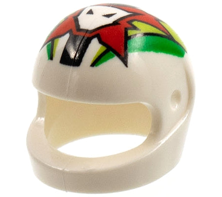 LEGO 2446pb31 - Minifigure, Headgear Helmet Motorcycle (Standard) with World Racers Team Extreme Logo Pattern