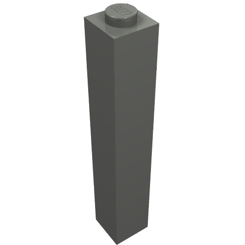 LEGO 2453b - Brick 1 x 1 x 5 - Solid Stud