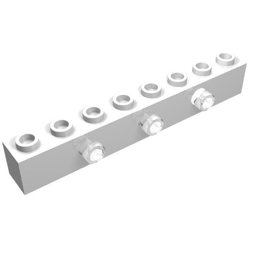 LEGO 2500c01 - Elektrische lichtsteen 1 x 8 met 3 voorste lichtprisma's