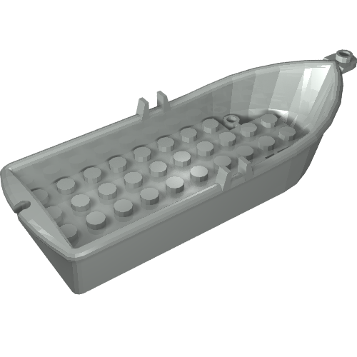 LEGO 2551 - Boot, 14 x 5 x 2 met roeidollen en 2 holle studs