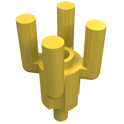 LEGO 2566 - Bar 1.2L with Top Stud and 4 Bar Arms Up (Palm Tree Top)