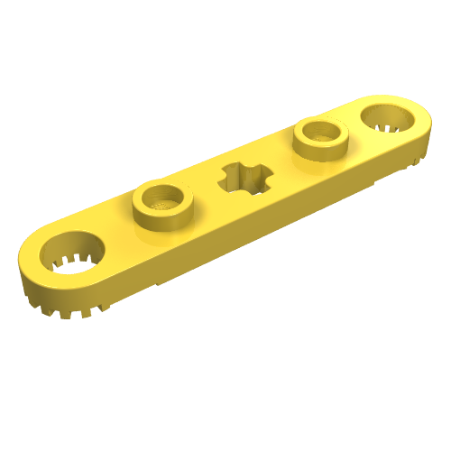 LEGO 2711 - Technic, Plaat 1 x 5 met Getande Uiteinden, 2 Studs en Centraal Asgat