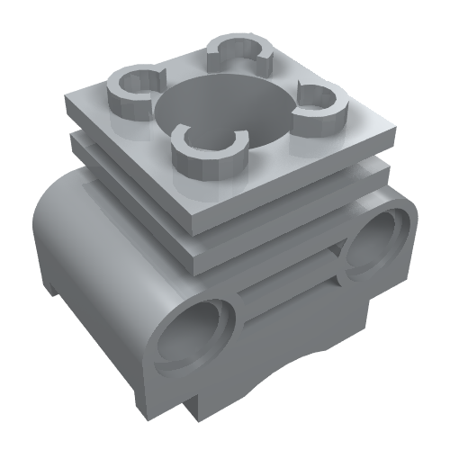 LEGO 2850b - Technic Engine Cylinder with Partial Hollow Studs on Top and Bottom Slots