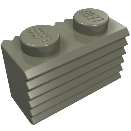 LEGO 2877 - Brick, Modified 1 x 2 with Grille / Fluted Profile